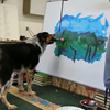 Khi chó vẽ tranh, bức tranh sẽ thế nào nhở