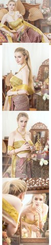 Miên man với Nữ thần mang trong mình 2 dòng máu: Thái Lan và Ireland trong bộ trang phục mang phong cách truyền thống Thái Lan... 