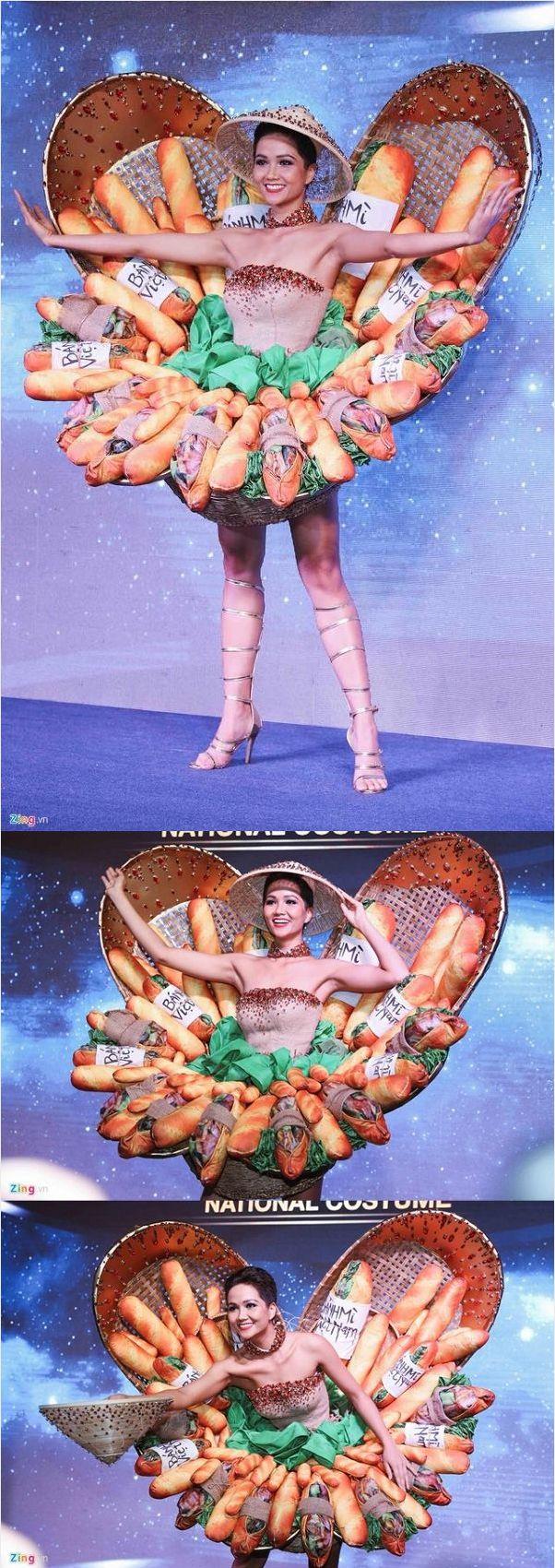 Hoa hậu H’Hen Niê chọn bộ váy bánh mì làm quốc phục dự thi Hoa hậu Hoàn vũ 2018